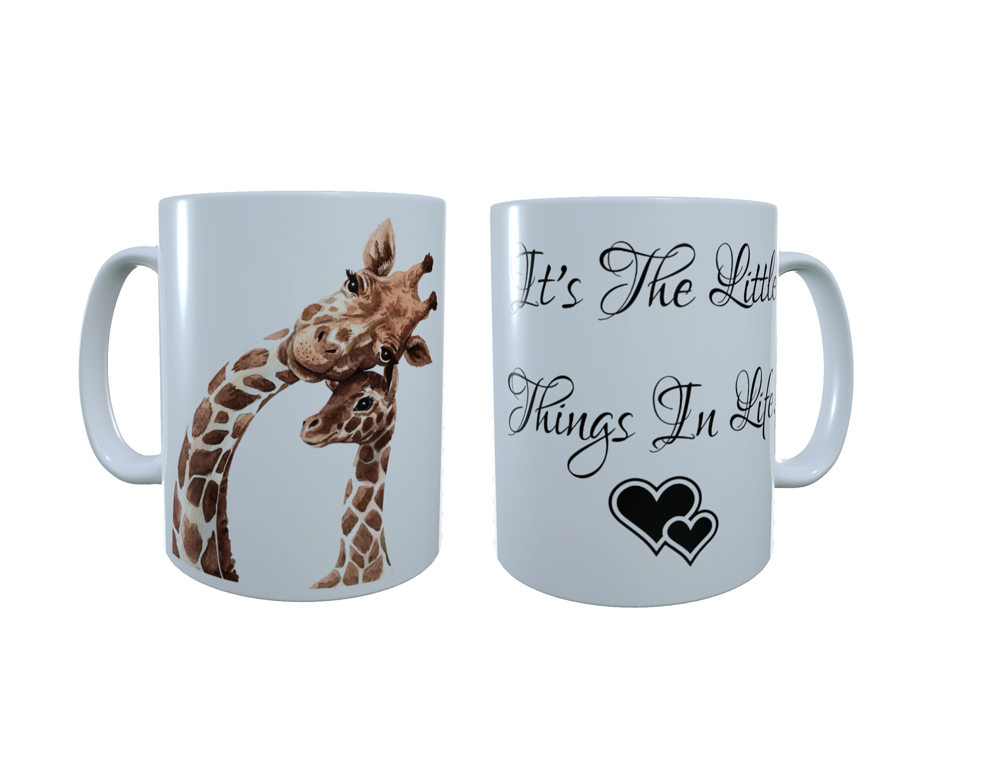 Giraffe Ceramic Mug, Baby Giraffe & Mum Mug, Giraffe Latte Mug